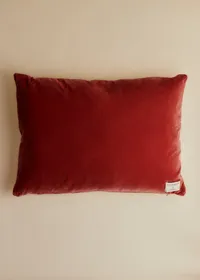 Coussin vintage velours blush - Très grand modèle - Imprimé Chrysanthèmes — view 2