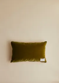 Coussin vintage velours vert - Petit modèle - Imprimé Rosiers — view 3