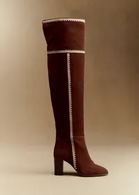 Cuissardes High Nadia - Sézane x Baziszt - Chocolat Brodé — view 3