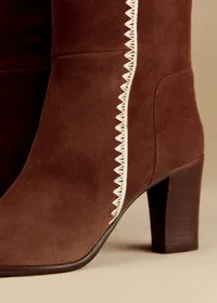 Cuissardes High Nadia - Sézane x Baziszt - Chocolat Brodé — view 4