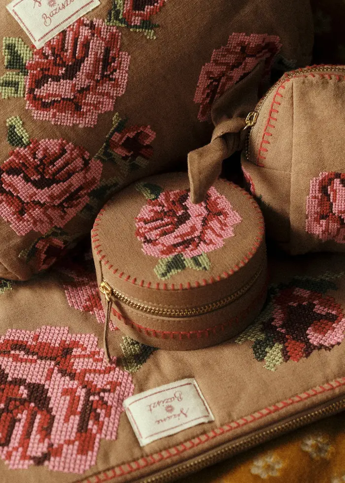 Écrin à bijoux - Sézane x Baziszt - Fleurs Brodées