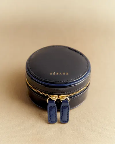 Écrin à bijoux vinyle - Bleu Marine