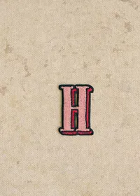 Ecusson Rose - Lettre H - Rose — view 2