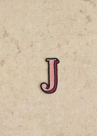 Ecusson Rose - Lettre J - Rose — view 2