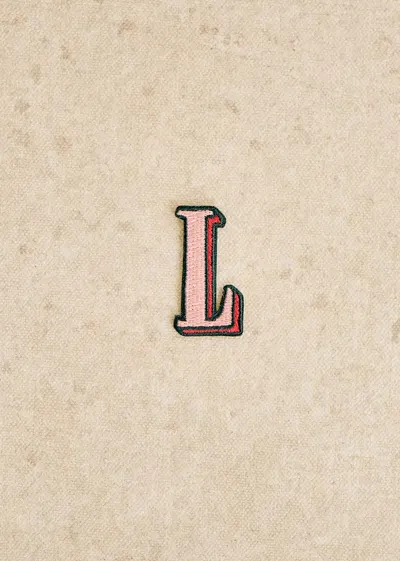 Ecusson Rose - Lettre L - Rose
