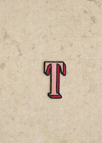 Ecusson Rose - Lettre T - Rose — view 2