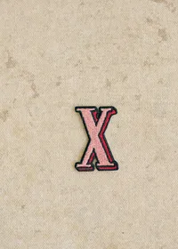 Ecusson Rose - Lettre X - Rose — view 2