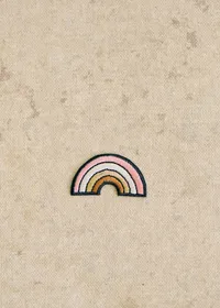 Ecusson Symbole - Arc-en-ciel rose multi — view 2