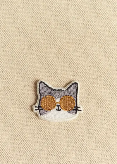 Ecusson Symbole - Chat à lunettes