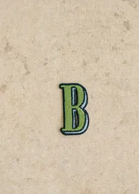 Ecusson vert / bleu - Lettre B - Vert — view 2