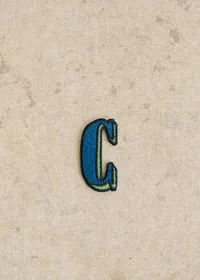 Ecusson vert / bleu - Lettre C - Bleu — view 2