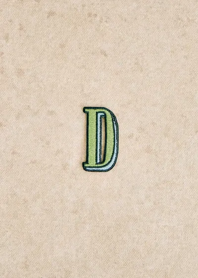 Ecusson vert / bleu - Lettre D - Vert