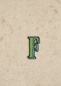 Ecusson vert / bleu - Lettre F - Vert — view 2