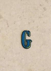 Ecusson vert / bleu - Lettre G - Bleu — view 2