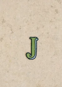 Ecusson vert / bleu - Lettre J - Vert — view 2
