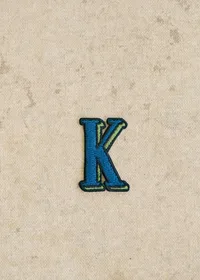 Ecusson vert / bleu - Lettre K - Bleu — view 2