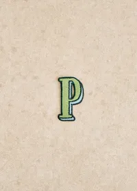 Ecusson vert / bleu - Lettre P - Vert — view 3