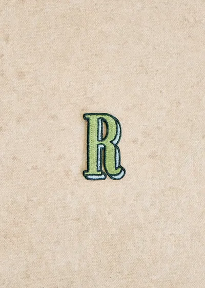Ecusson vert / bleu - Lettre R - Vert