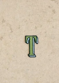 Ecusson vert / bleu - Lettre T - Vert — view 2