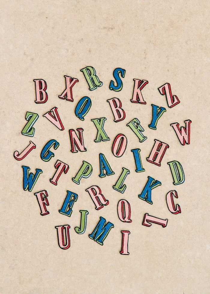 Ecusson vert / bleu - Lettre X - Vert