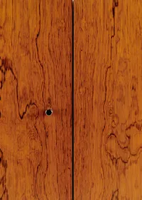 Enfilade en loupe d'orme et travertin années 70 - Loupe d'orme et travertin — view 3