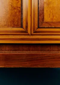 Enfilade vintage en loupe d'orme et palissandre - Loupe d'orme et palissandre — view 2