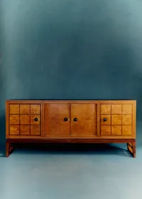 Enfilade vintage en loupe d'orme et palissandre - Loupe d'orme et palissandre — view 3