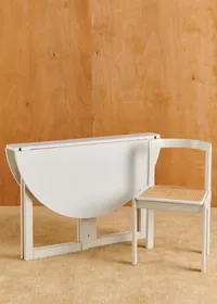 Ensemble de table et chaises blanches vintage - Bois — view 4