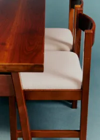 Ensemble table à manger et 4 chaises signé Michelucci - Noyer — view 4