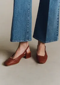 Escarpins Noemie - Acajou Lisse Tressé — view 5