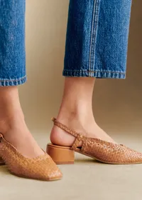 Escarpins Noemie - Cuir Tressé Naturel Héritage — view 4