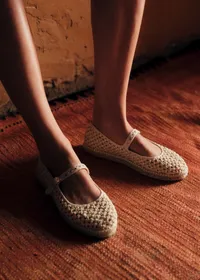Espadrilles Mariana - Ecru Textile Tressé — view 3
