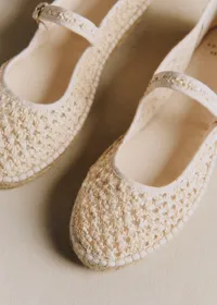 Espadrilles Mariana - Ecru Textile Tressé — view 4