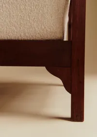 Fauteuil dossier inclinable vintage acajou - Acajou — view 5