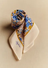 Foulard Cléophée - Petites Fleurs Bleu — view 3