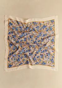 Foulard Cléophée - Petites Fleurs Bleu — view 4