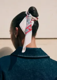 Foulard Gaston - Fleurs Vintage Ecru — view 2