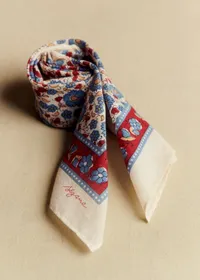 Foulard Gaston - Fleurs Vintage Ecru — view 3