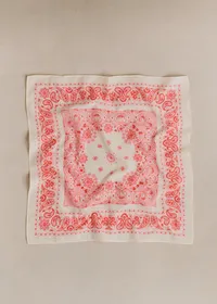 Foulard Gaston - Imprimé Bandana Écru Rose — view 2