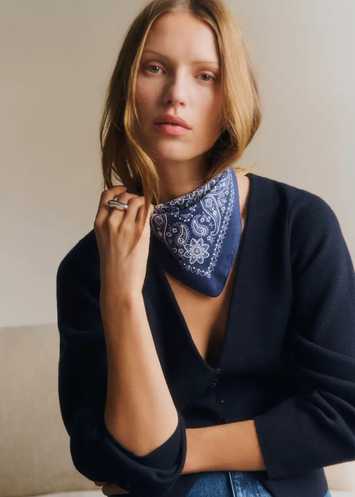 Foulard Gaston - Imprimé Bandana Marine