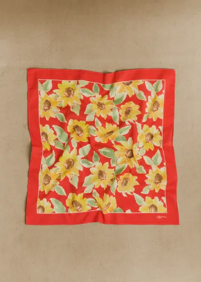 Foulard Gaston - Imprimé Tournesol