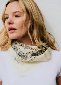 Foulard Maryse - Imprimé Bandana Écru Kaki — view 2