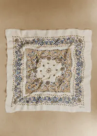 Foulard Maryse - Imprimé Bandana Écru Kaki — view 3
