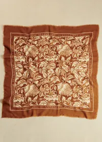 Foulard Maryse - Sézane x Antoinette Poisson - Grand Pavots Fond Café — view 5