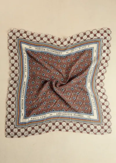 Foulard Maryse - Sézane x Antoinette Poisson - Imprimé Coeur Garance
