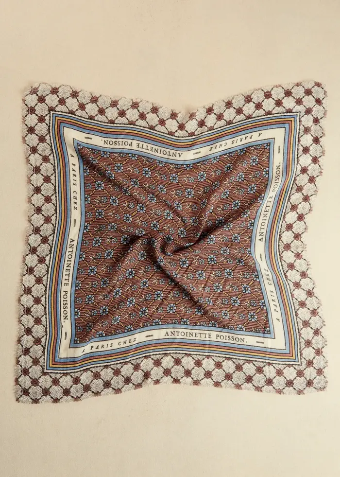 Foulard Maryse - Sézane x Antoinette Poisson - Imprimé Coeur Garance