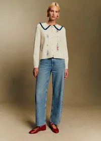 Gilet Antoine - Sézane x Baziszt - Jacquard Fond Ecru — view 2