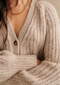 Gilet Basile - Beige Chiné Clair — view 2