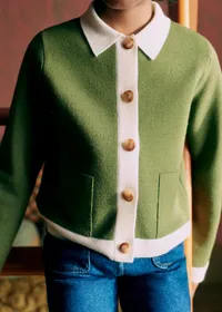 Gilet Betty - Kaki / Écru — view 2