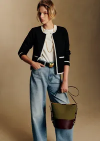 Gilet Brielle - Noir Ecru — view 3